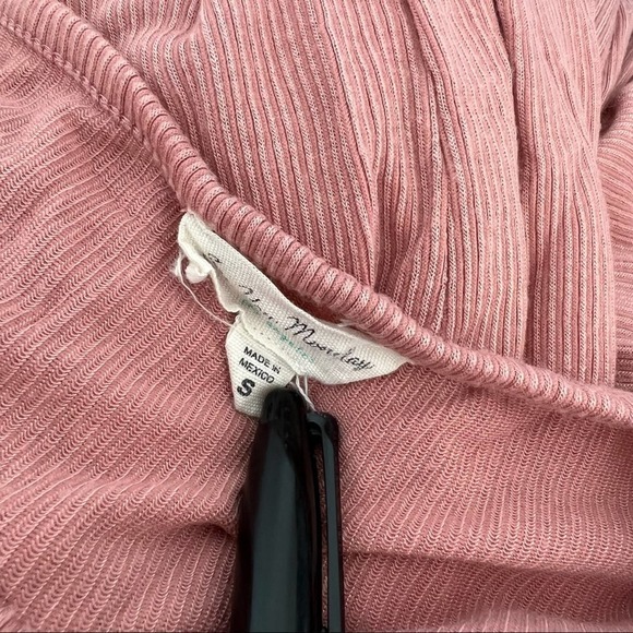 ribbed knit babydoll dress mauve pink‎ short sleeve flowy casual dress Size S - Picture 5 of 10